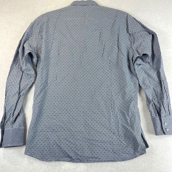 BOSS HUGO BOSS Mens L Blue Patterned Long Sleeve Button Down Shirt - Picture 11 of 14